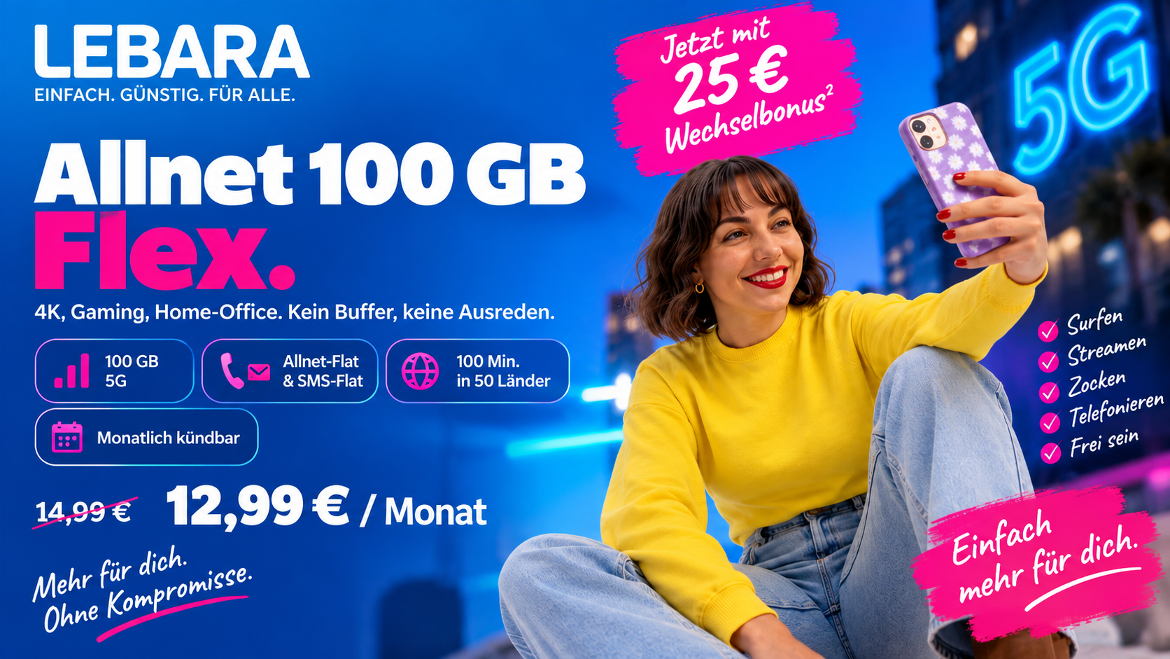 lebara Allnet 100 GB Flex